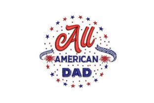 All American Dad Embroidery Design