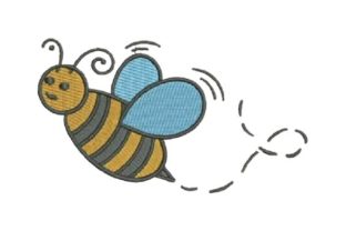 Buzzing Bee Embroidery Design