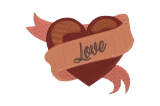 Heart with Ribbon Love