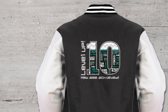 Level Up 10th Birthday Applique