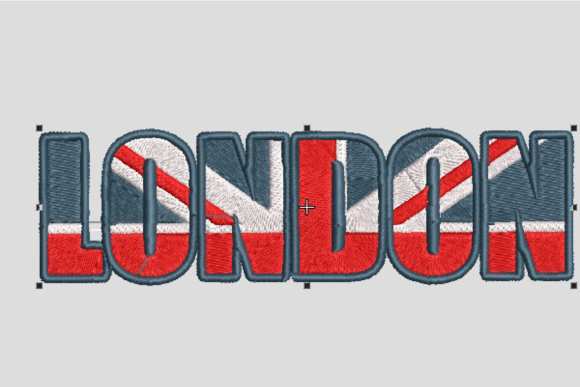 London Logo Embroidery Design