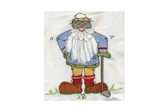 Sassy Golfing Santa