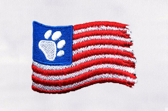 USA Flag with Cat Paw Design